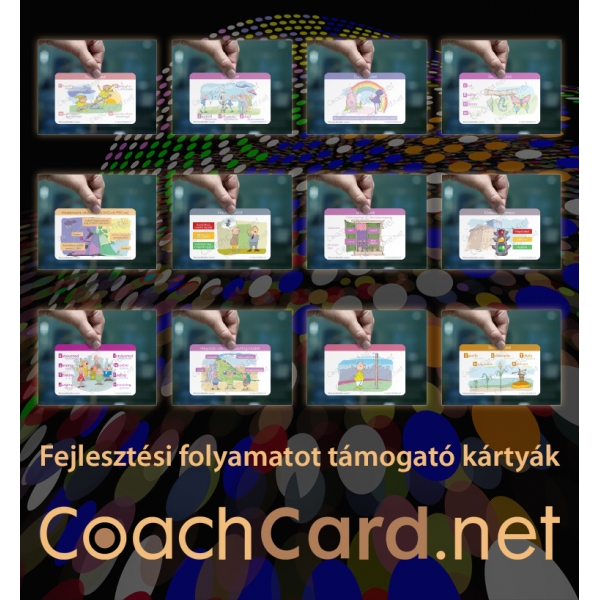 Fejlesztési folyamatot támogató kártyákból 12 fajta, mindegyikből 8-8 darab (96 kártya)